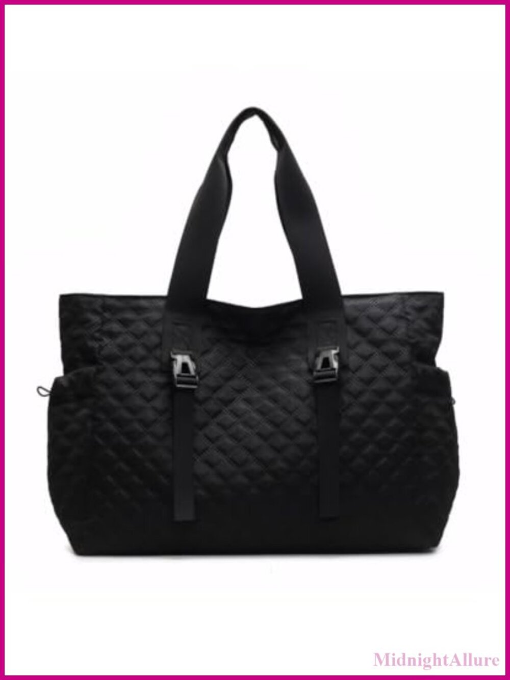 Quilted Puffer Tote Bag Lightweight Teacher Travel Carry On 15.6 in Laptop